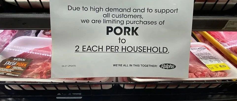 Costco Kroger Ralphs等超市限购鸡牛猪肉, 更多加工厂继续关闭, 我们会买不到肉吗？
