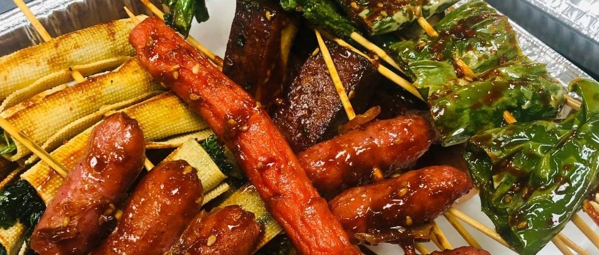 Fried skewers and two flowers! These super fire street snacks can be eaten at home in Los Angeles!