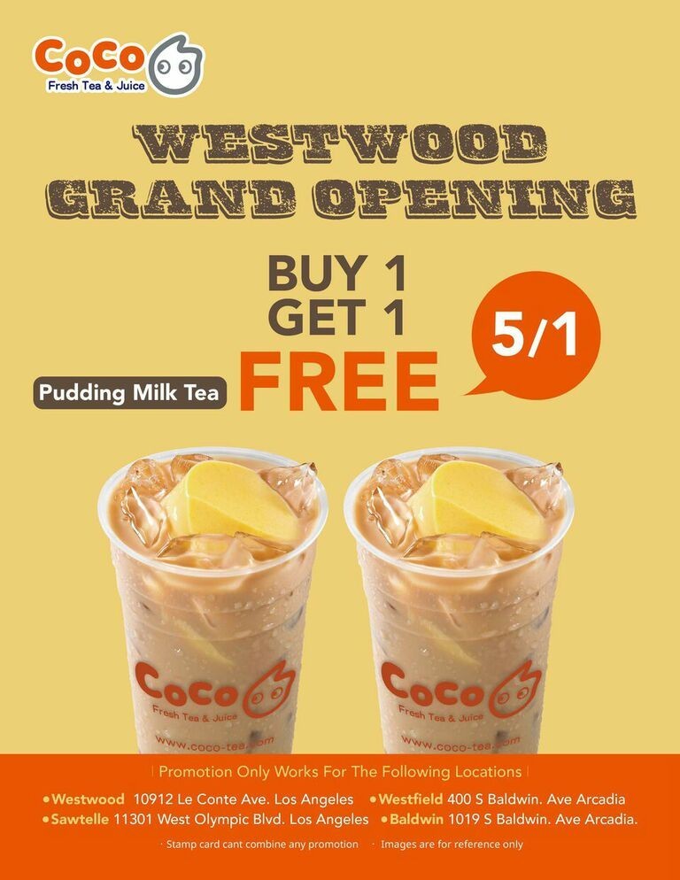 Limited Time Offer | Buy one get one free with CoCo Pudding Milk Tea, only this Friday!