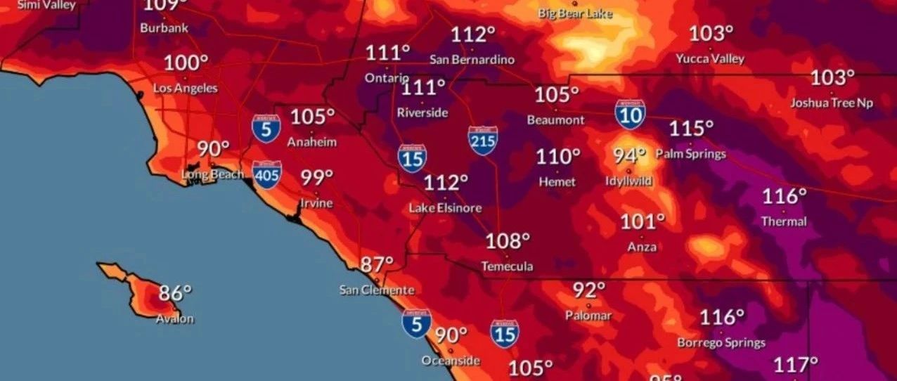 洛杉矶再次遭遇破纪录高温, 最高47摄氏度?! 长周末注意防暑降温